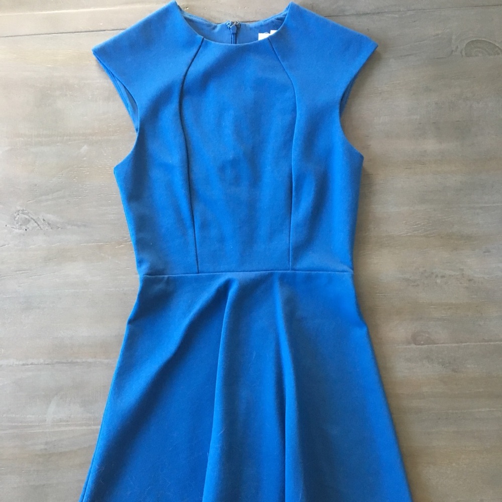Electric blue dress with amazing back cut-outs